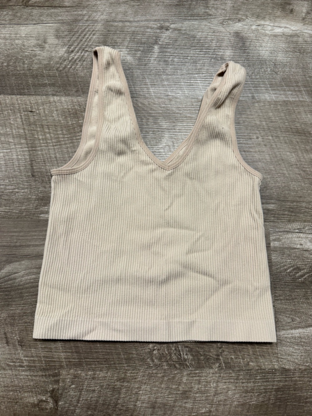 Faded Rose Ribbed Tank Top Size Medium